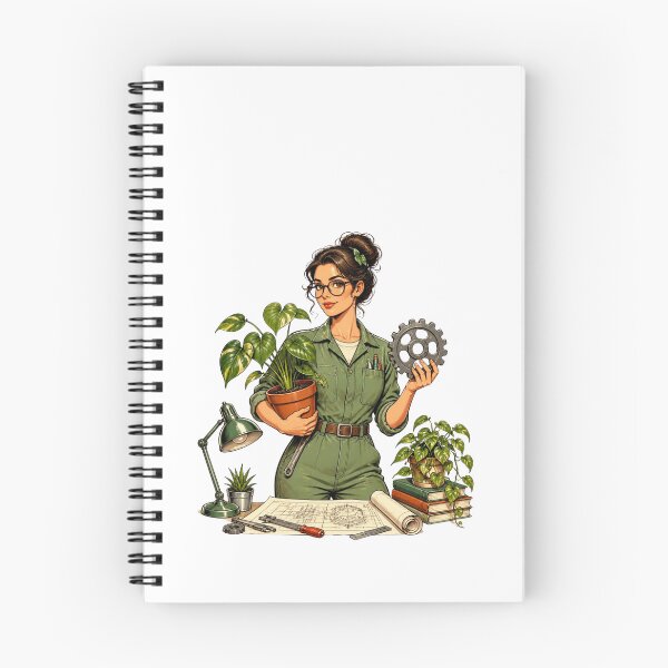 Item preview, Retro Vintage Plant Parent Mechanical Engineer Illustration designed and sold by Coco Zone .