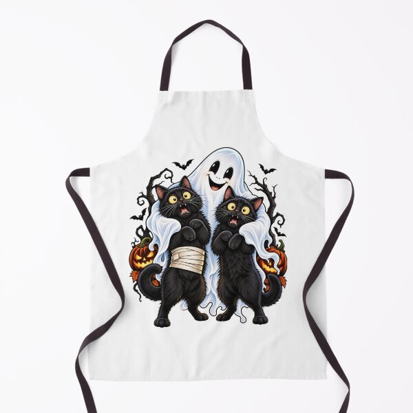 Item preview, Black cats & friendly ghost – Halloween designed and sold by Radixbarny.