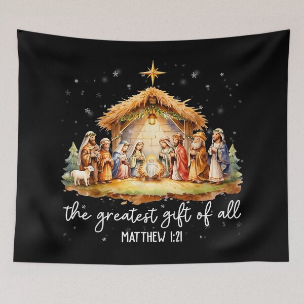 Item preview, The Greatest Gift for All Christmas Nativity Jesus Christian designed and sold by LittleNhutton.