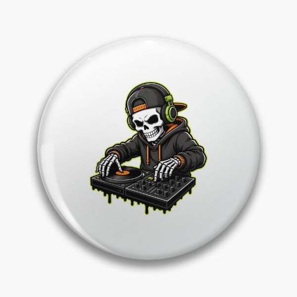 Item preview, Skeleton Playing DJ Headphones Cap Art designed and sold by Dmo3HarkoArt.