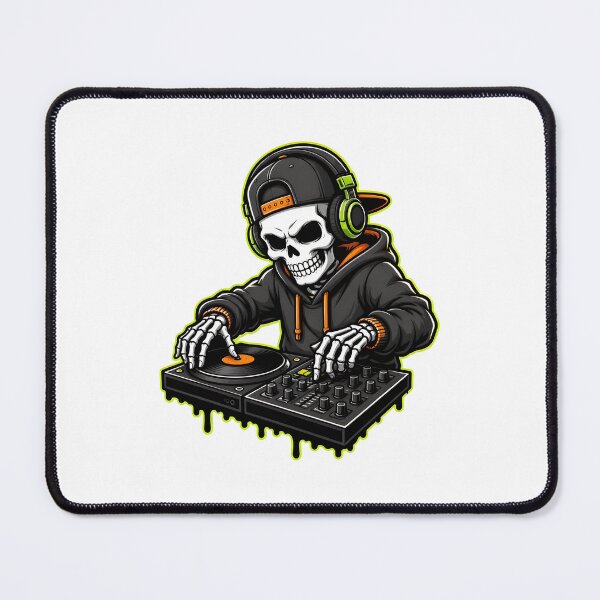 Item preview, Skeleton Playing DJ Headphones Cap Art designed and sold by Dmo3HarkoArt.