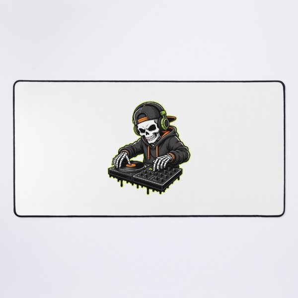 Item preview, Skeleton Playing DJ Headphones Cap Art designed and sold by Dmo3HarkoArt.