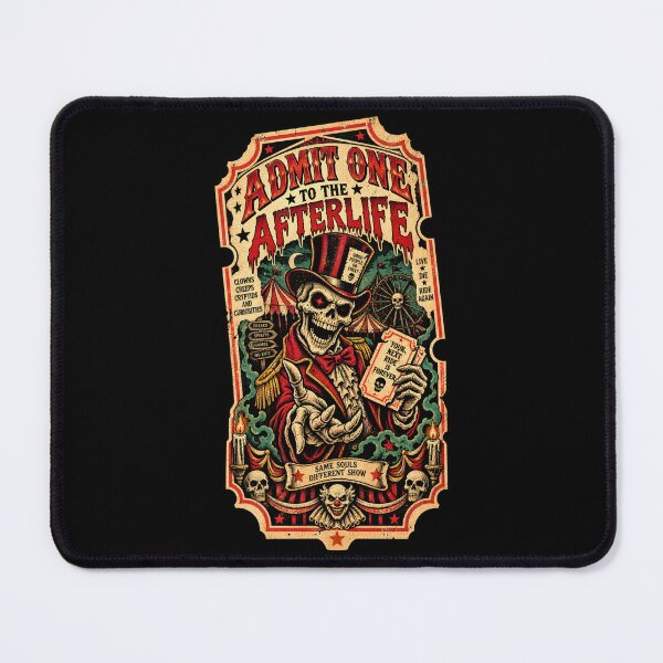 Item preview, Admit One to the Afterlife – Vintage Horror Carnival Skeleton designed and sold by SidTastic .