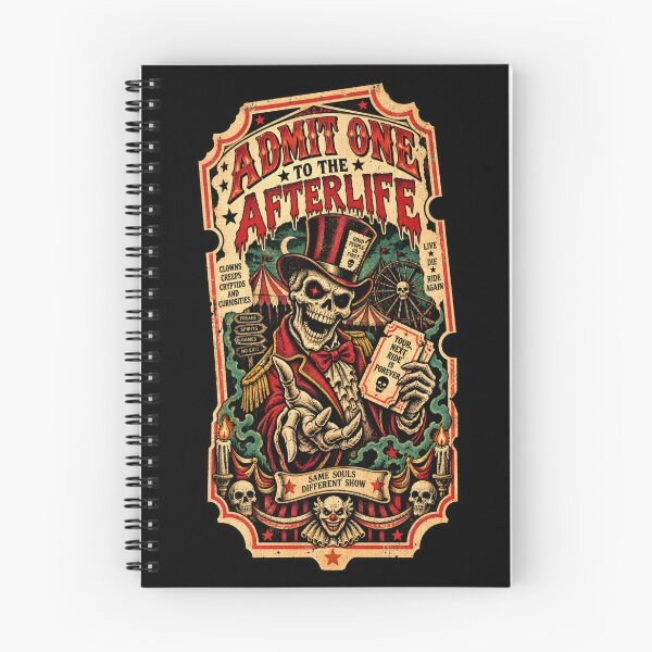 Item preview, Admit One to the Afterlife – Vintage Horror Carnival Skeleton designed and sold by SidTastic .