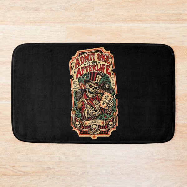 Item preview, Admit One to the Afterlife – Vintage Horror Carnival Skeleton designed and sold by SidTastic .