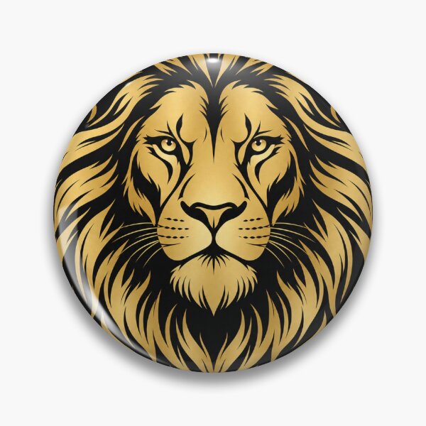 Item preview, Majestic Golden Lion Head in Elegant Black and Gold designed and sold by Nexiralk.