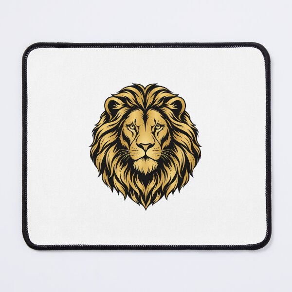 Item preview, Majestic Golden Lion Head in Elegant Black and Gold designed and sold by Nexiralk.