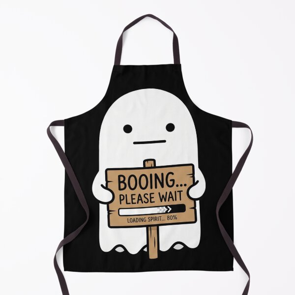 Item preview, Booing Please Wait Funny Loading Ghost designed and sold by BeaBuzz.