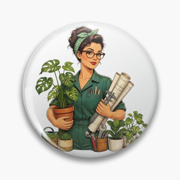 Item preview, Retro Vintage Plant Parent Mechanical Engineer Illustration designed and sold by Coco Zone .