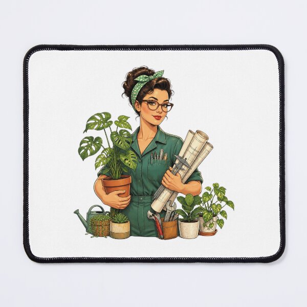 Item preview, Retro Vintage Plant Parent Mechanical Engineer Illustration designed and sold by Coco Zone .