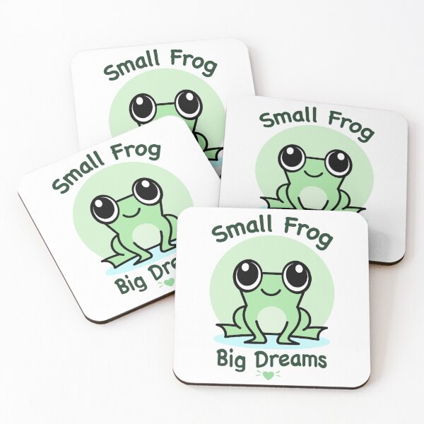 Item preview, Small Frog Big Dreams Cute Kawaii Frog Inspirational Design designed and sold by NicolasMar.