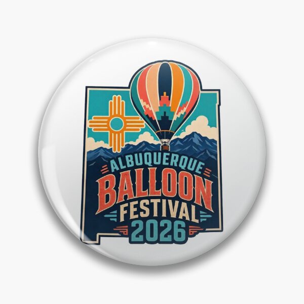 Item preview, Albuquerque 2026 Retro Hot Air Balloon Desert Art designed and sold by dschiffer12.