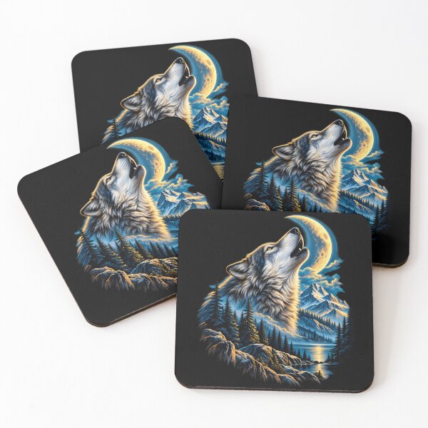 Item preview, Wolf Moon Mountain Wilderness designed and sold by RkskArt.