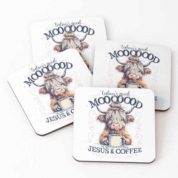 Item preview, Today's Good Moooood Christian Cow Jesus Coffee designed and sold by ImeldaSparks.