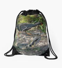 Backyard Intruder Drawstring Bag