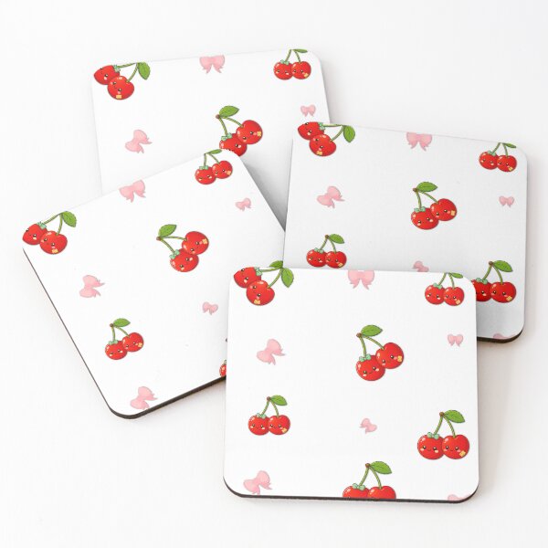 Item preview, Cute Cherry Bow Pattern – Coquette Kawaii Fruit Design designed and sold by lunadesignsmoon.