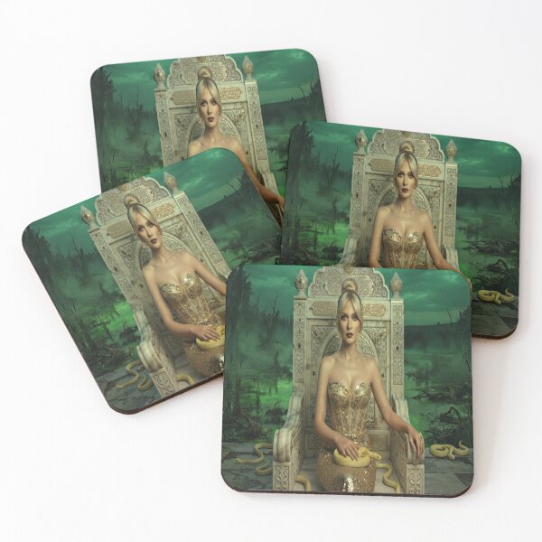 Item preview, Gothic Medusa Queen in Swamp Throne Fantasy Art designed and sold by AfresStudio.