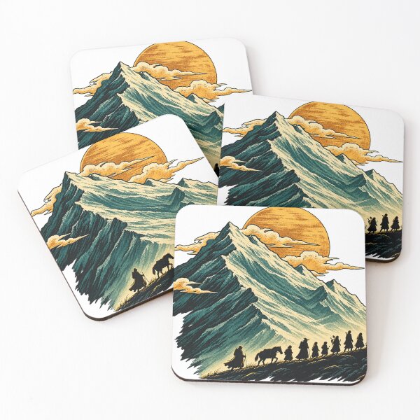 Item preview, The Fellowship Journey Minimalist Lord of the Rings Design designed and sold by CreativeNest Prints.