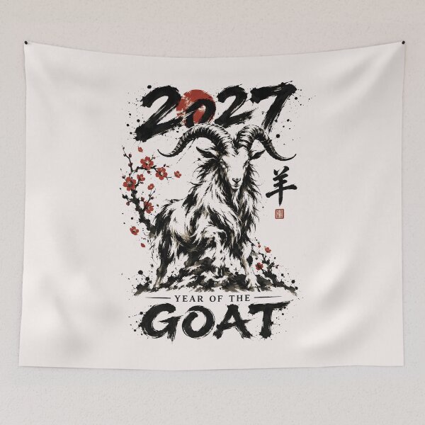 Item preview, Year of the goat 2027 Chinese new year designed and sold by Emmatshirt1.
