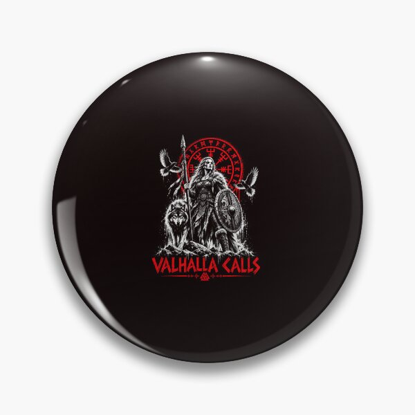 Item preview, Valhalla Calls Odin Wolf and Raven Viking Norse Compass designed and sold by ImeldaSparks.