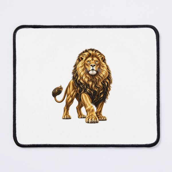 Item preview, Majestic Golden Lion Walking with Powerful Royal Mane designed and sold by Nexiralk.