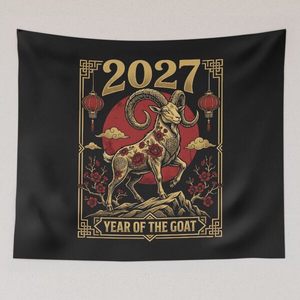 Item preview, Year of the goat 2027 Chinese new year designed and sold by Emmatshirt1.