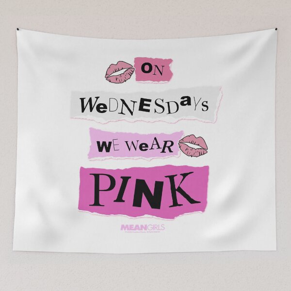 Item preview, Mean Girls On Wednesdays We Wear Pink Cutout Collage Movie  designed and sold by AshtonNielse.