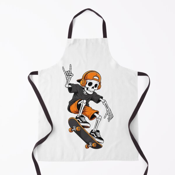 Item preview, Skeleton Skateboarding Headphones Orange Cap Art designed and sold by Dmo3HarkoArt.