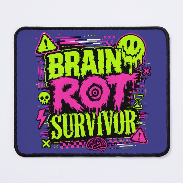Item preview, Brain Rot Survivor Funny Internet Humor Gen Z Meme designed and sold by DoceVaga.
