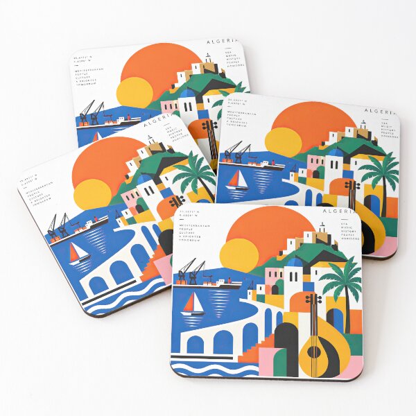 Item preview, Colorful Oran Algeria travel poster featuring a Mediterranean designed and sold by ckybe.