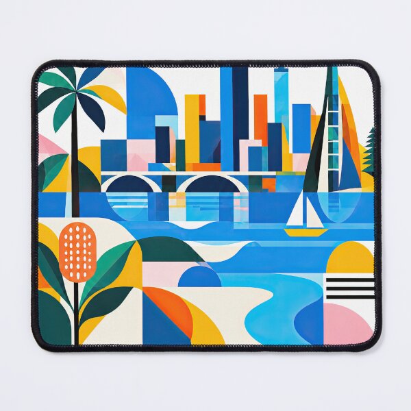 Item preview, Colorful geometric travel poster of Perth, Australia featuring designed and sold by ckybe.