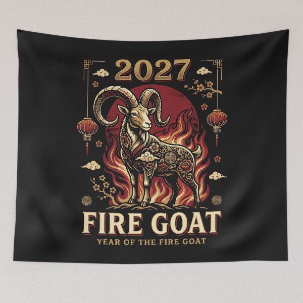 Item preview, Year of the goat fire 2027 Chinese new year designed and sold by Emmatshirt1.