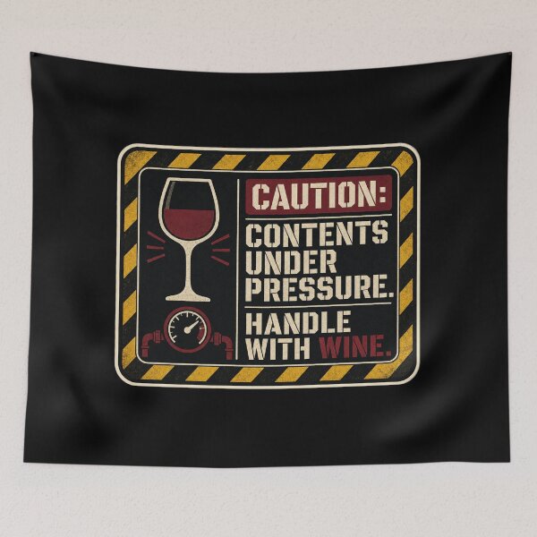 Item preview, Caution Contents Under Pressure Handle With Wine Shirt, Funny Mom T-Shirt, Wine Lover Tee, Funny Warning Label Gift Shirt, Sarcastic Mom Humor Graphic designed and sold by TshirtsLabs.