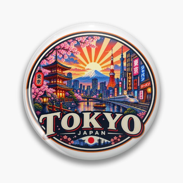 Item preview, Tokyo Japan Vintage Travel Poster designed and sold by timiparkerart.