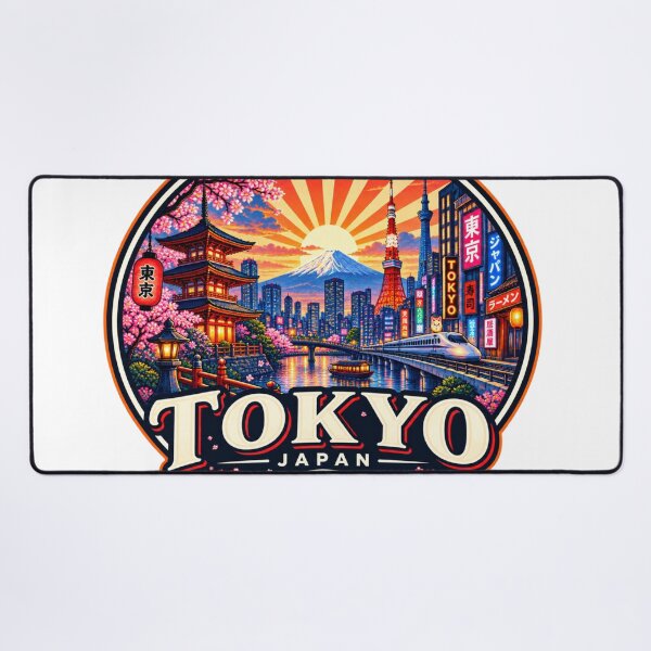 Item preview, Tokyo Japan Vintage Travel Poster designed and sold by timiparkerart.