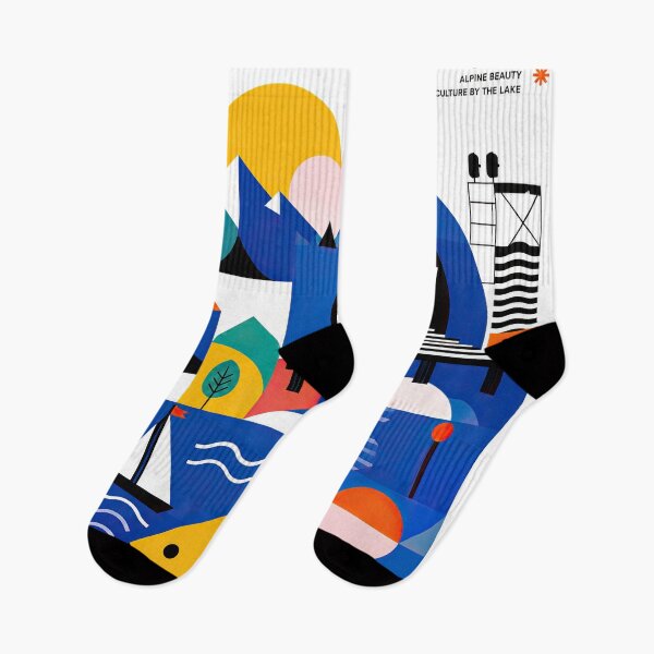 Item preview, Colorful geometric poster depicting Bregenz, Austria, with styli designed and sold by ckybe.