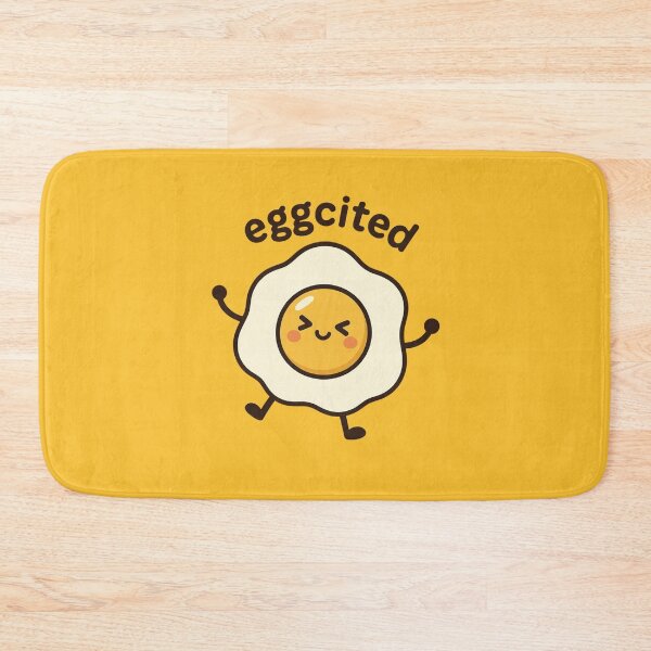 Item preview, Eggcited | Cute Fried Egg Kawaii Character | Funny Breakfast Food Pun designed and sold by Eathusiast.