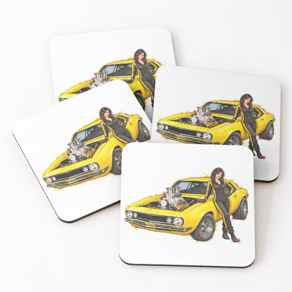 Item preview, Yellow Thunder — Supercharged Muscle Car Sketch designed and sold by Russell Thorne.