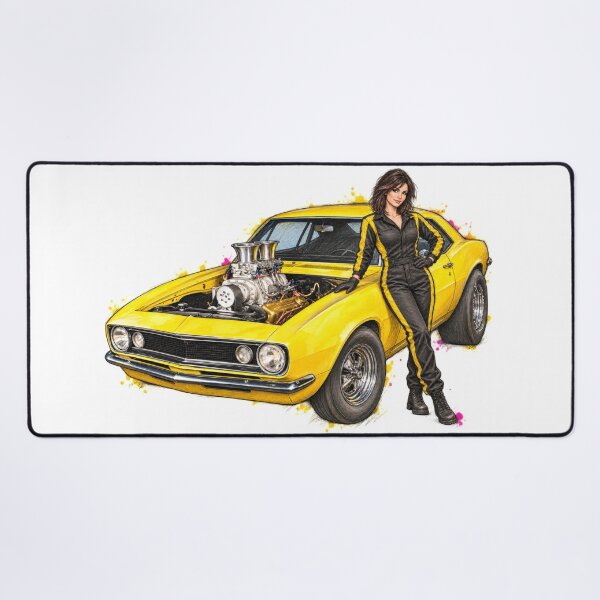 Item preview, Yellow Thunder — Supercharged Muscle Car Sketch designed and sold by Russell Thorne.