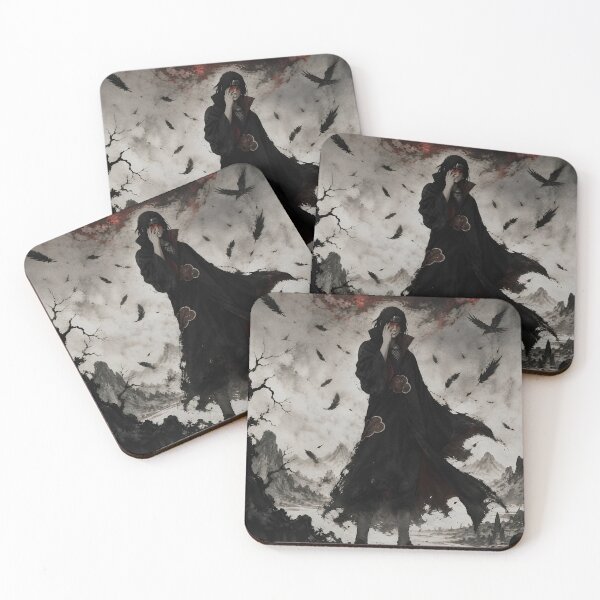 Item preview, Crimson Eye Shadow Warrior – Dark Japanese Ink Wash Fantasy designed and sold by Dyan4.
