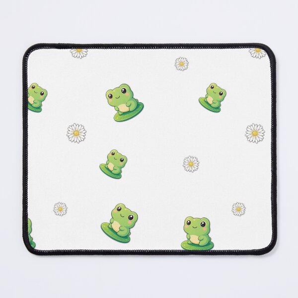 Item preview, Cute Frog Daisy Pattern – Kawaii Nature Design designed and sold by lunadesignsmoon.