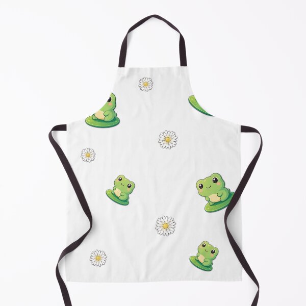 Item preview, Cute Frog Daisy Pattern – Kawaii Nature Design designed and sold by lunadesignsmoon.