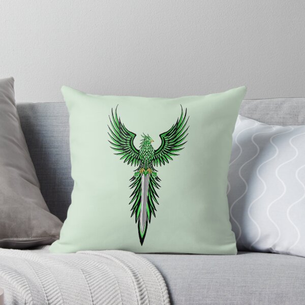 Item preview, Majestic Green Phoenix with Fantasy Knight Sword Crest designed and sold by URSM.