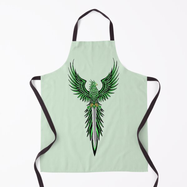 Item preview, Majestic Green Phoenix with Fantasy Knight Sword Crest designed and sold by URSM.