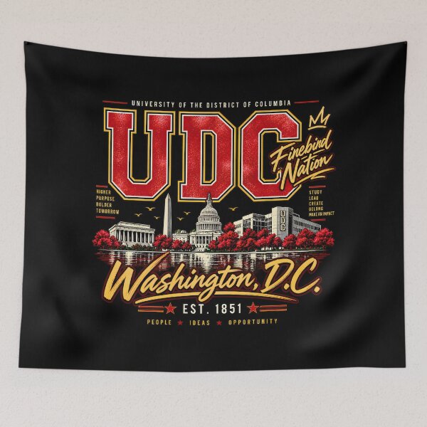 Aperçu de l'œuvre UDC Washington DC Vintage Collegiate créée et vendue par MR-HOOBY.