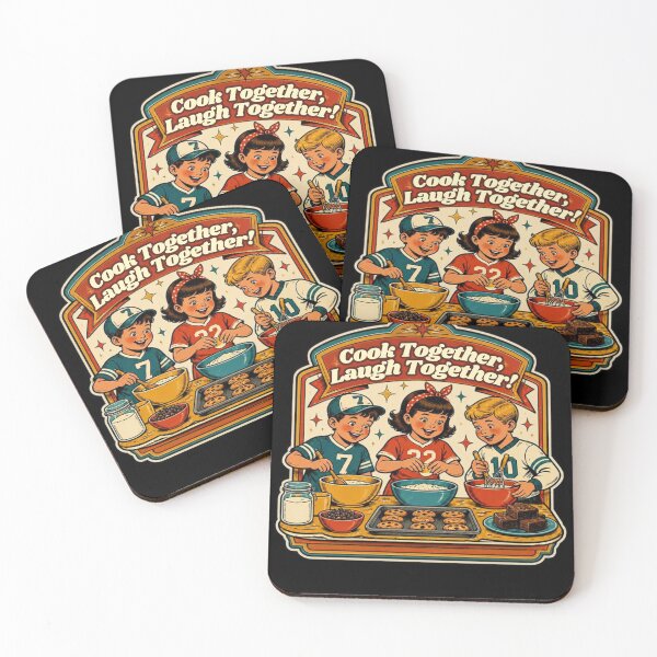 Item preview, Cook Together Laugh Together - Retro Kitchen Baking Design designed and sold by Mnyusshop.