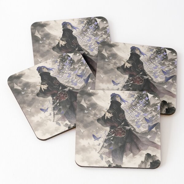 Item preview, Moonlit Butterfly Woman – Mystical Japanese Ink Wash Fantasy Art designed and sold by Dyan4.