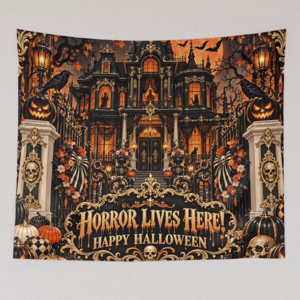 Item preview, Horror Lives Here - Happy Halloween designed and sold by DesignsByPrnces.