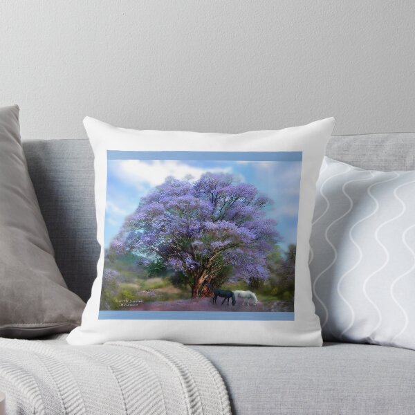 Item preview, Under The Jacaranda Tree Scenic Nature Illustration Design designed and sold by Albyna.