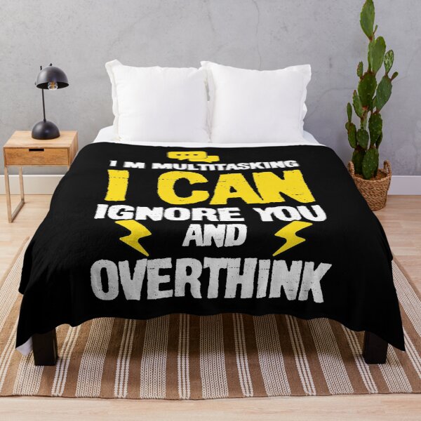 Item preview, I’m Multitasking I Can Ignore You and Overthink | Funny Sarcastic Typography | Vintage Streetwear Graphic designed and sold by DESIGNNOUR.